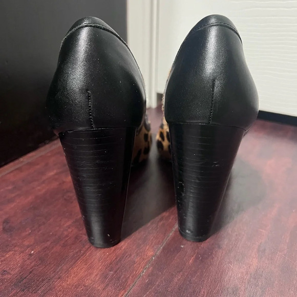 COACH Animal Leopard Cheetah Print Calf Pony Hair Leather Jeweled Pump Heels 8.5 - Picture 4 of 9